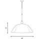Alta 1 Light 30 inch White Bisque and Brass Pendant Ceiling Light