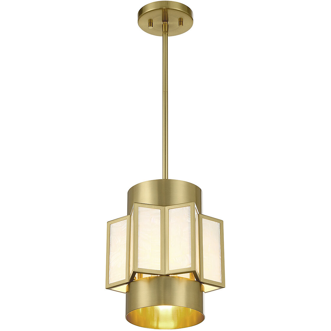 Gideon 3 Light 16 inch Warm Brass Pendant Ceiling Light