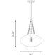 Willow 1 Light 16.5 inch Warm Brass Pendant Ceiling Light