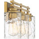 Baxter 3 Light 24 inch Warm Brass Bathroom Vanity Light Wall Light, Lighting One