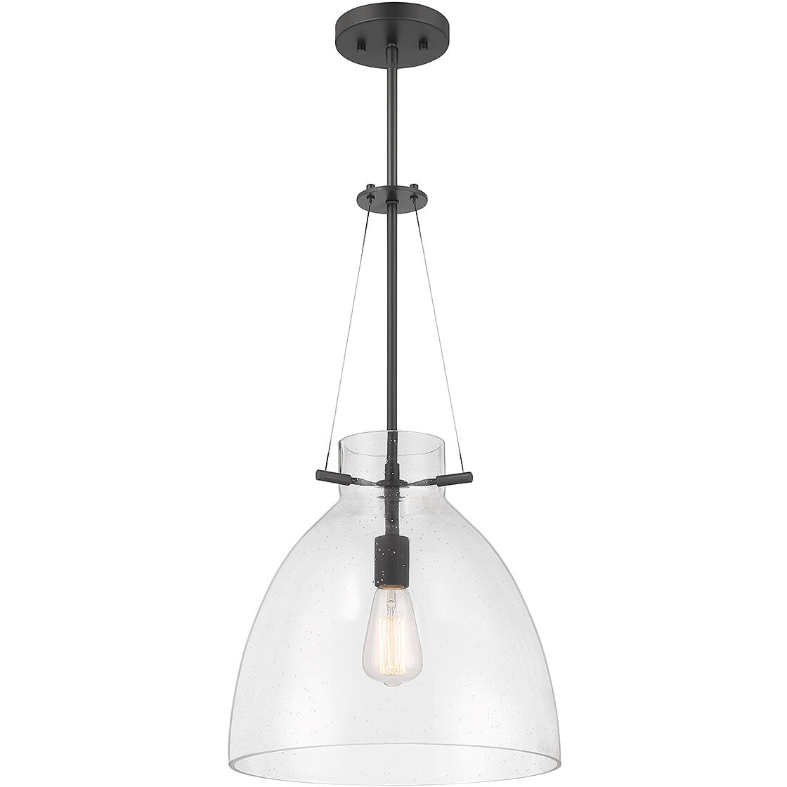 Foster 1 Light 14 inch Matte Black Pendant Ceiling Light