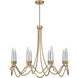 Sofia LED 36 inch Noble Brass Chandelier Ceiling Light