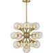 Matisse 16 Light 22 inch Warm Brass Chandelier Ceiling Light