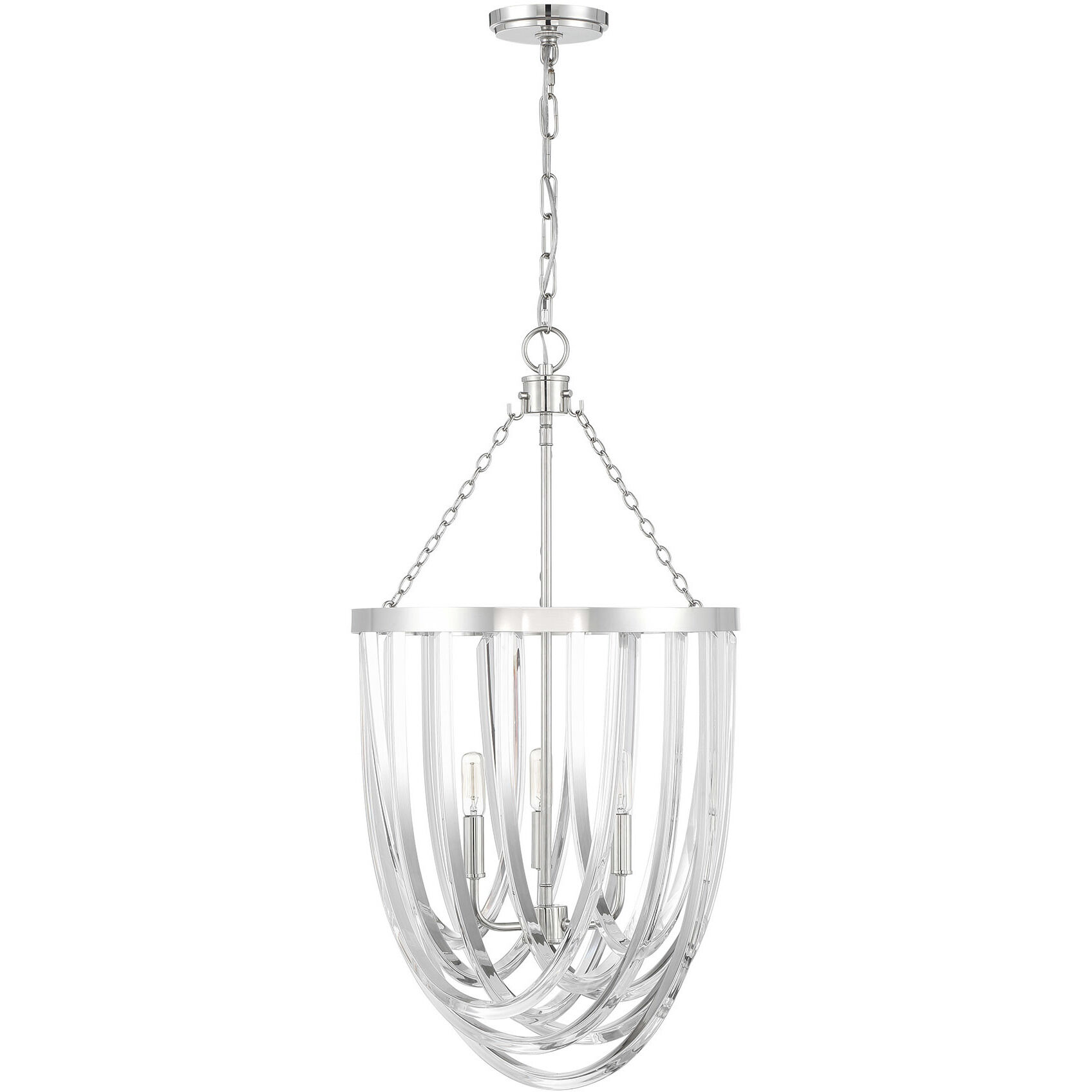 Jennings 3 Light 16.13 inch Polished Nickel Pendant Ceiling Light
