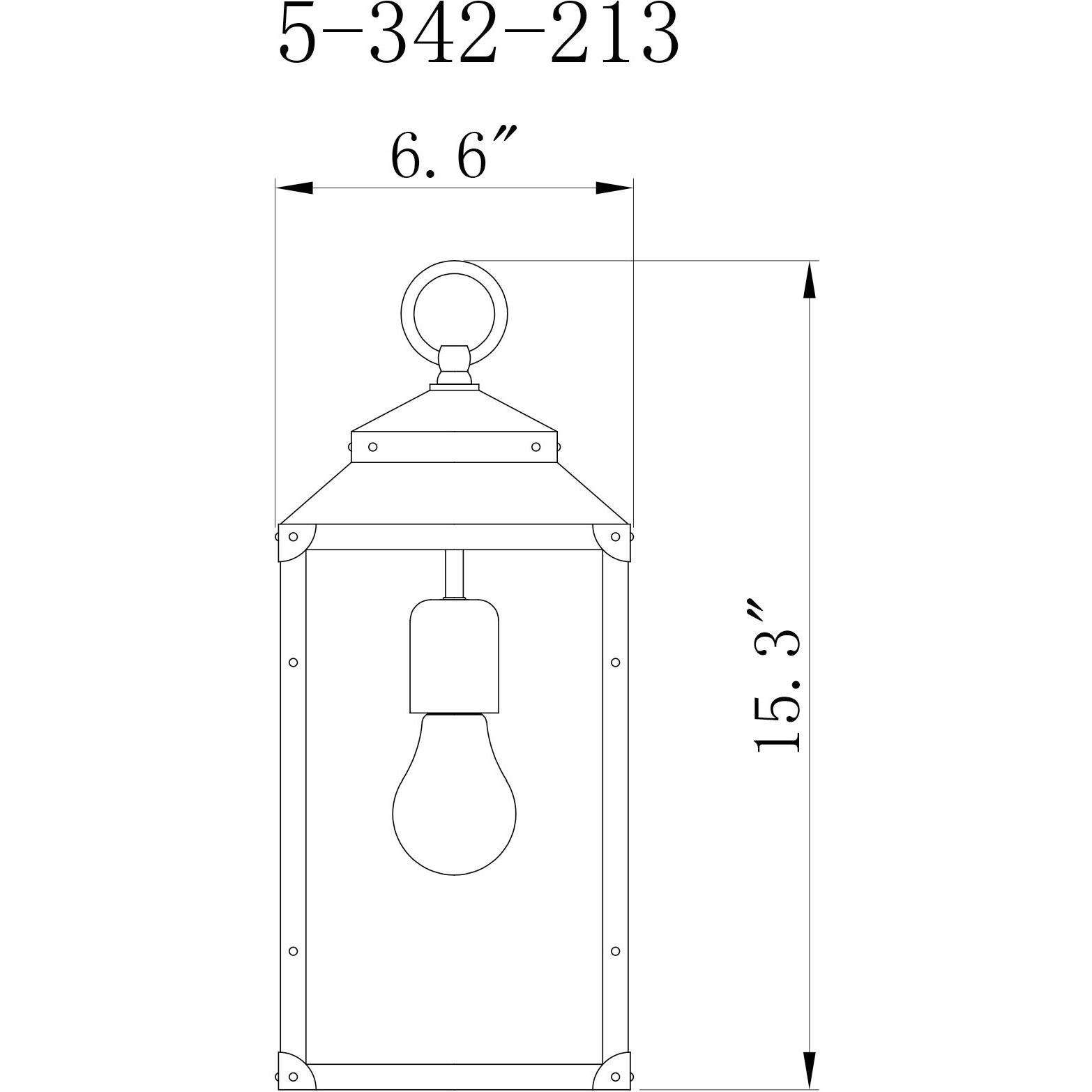 Brennan 1 Light 6.75 inch English Bronze with Gold Outdoor Hanging Lantern