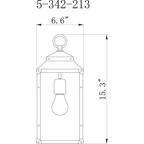 Brennan 1 Light 6.75 inch English Bronze with Gold Outdoor Hanging Lantern
