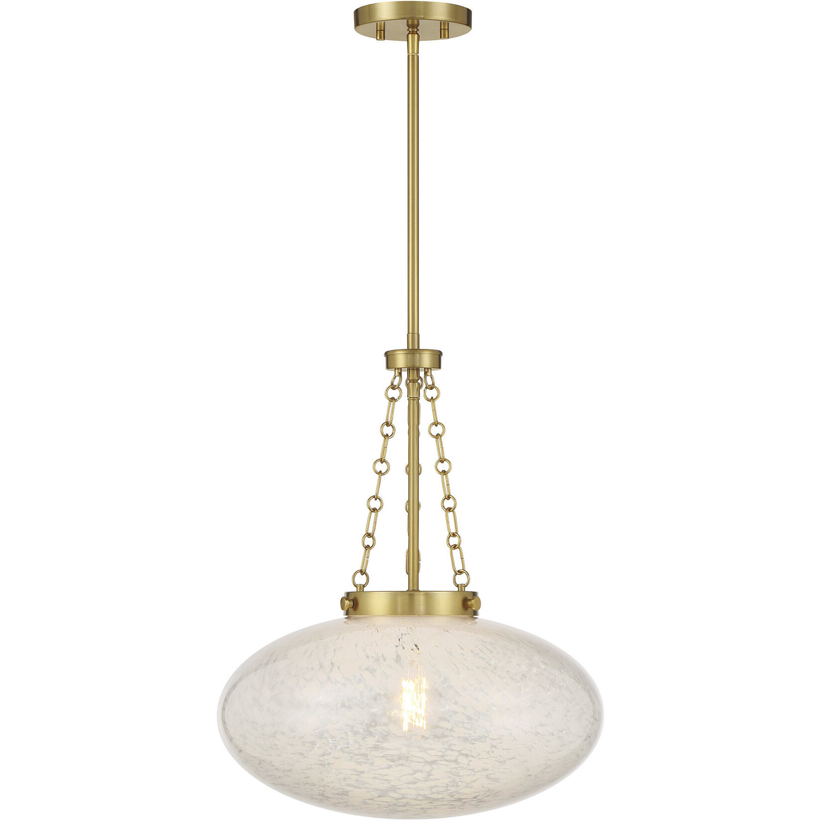 Willow 1 Light 16.5 inch Warm Brass Pendant Ceiling Light