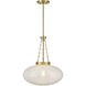 Willow 1 Light 16.5 inch Warm Brass Pendant Ceiling Light