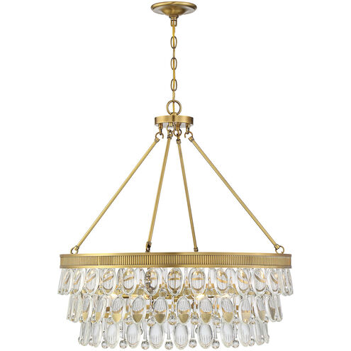 Windham 6 Light 28 inch Warm Brass Pendant Ceiling Light