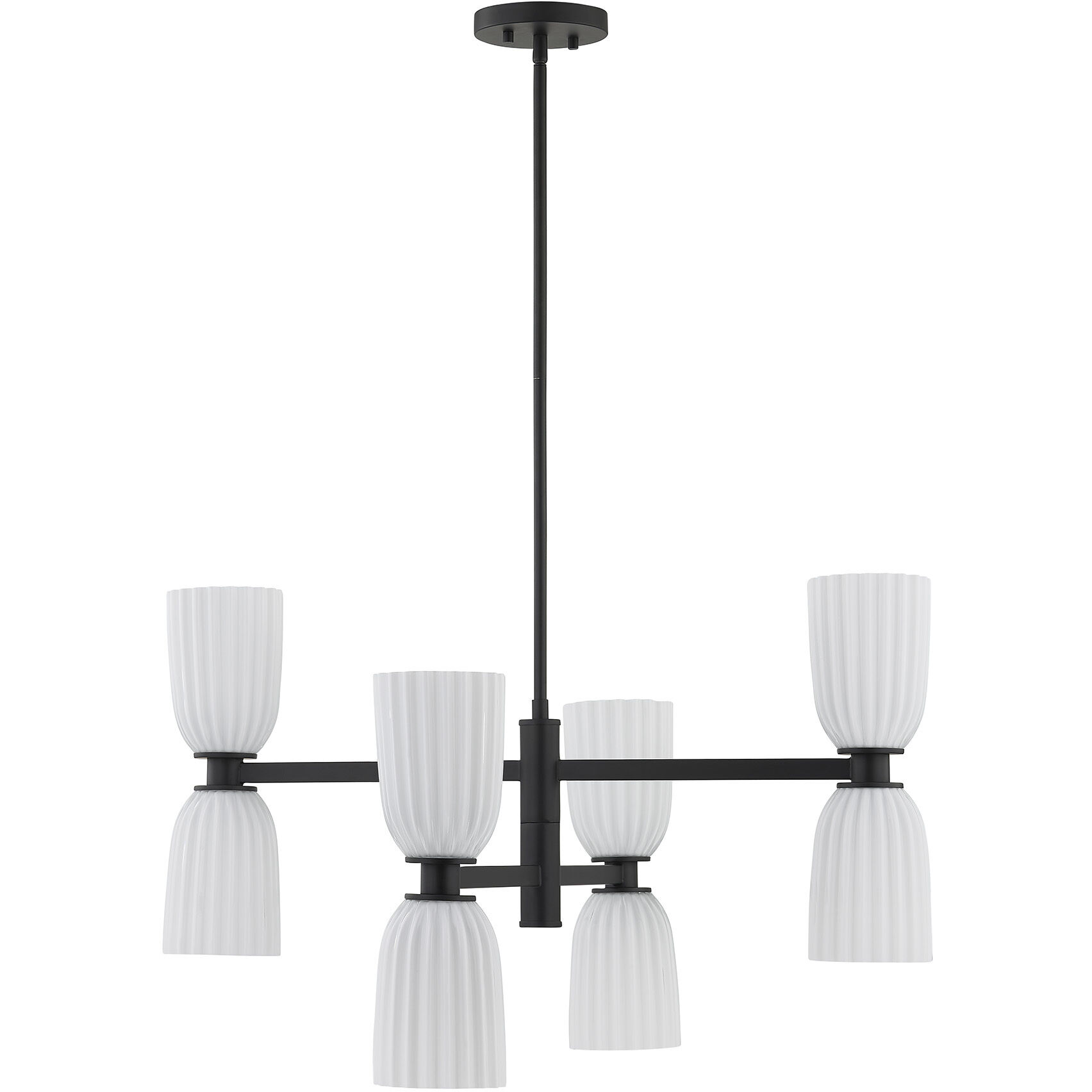 Baldwin 8 Light 30 inch Matte Black Chandelier Ceiling Light, Essentials
