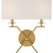 Arondale 2 Light 14 inch Warm Brass Wall Sconce Wall Light