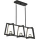 Haven LED 38 inch Matte Black Linear Chandelier Ceiling Light