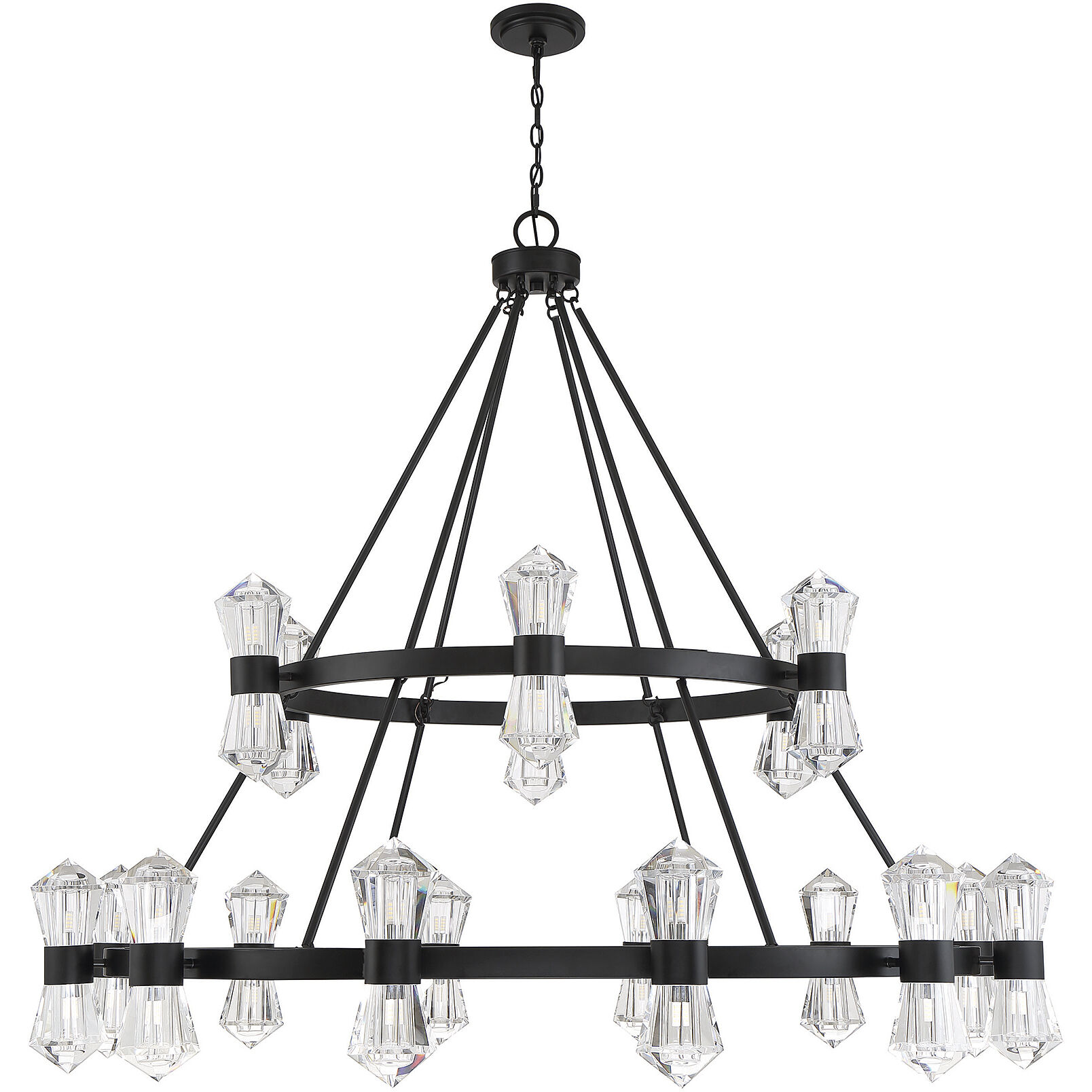 Dryden LED 60 inch Matte Black Chandelier Ceiling Light