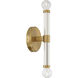 Kingsburg 2 Light 4.5 inch Warm Brass Wall Sconce Wall Light, Lighting One