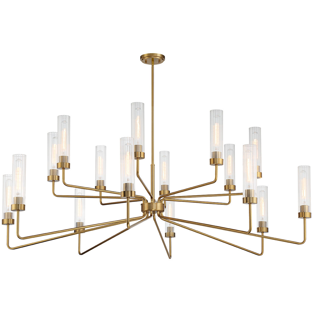 Baker 16 Light 61 inch Warm Brass Chandelier Ceiling Light, Essentials