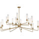 Baker 16 Light 61 inch Warm Brass Chandelier Ceiling Light, Essentials