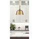 Berg 1 Light 12 inch Warm Brass Pendant Ceiling Light, Essentials