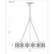 Venice 6 Light 30 inch Metropolis Black and Gold Chandelier Ceiling Light