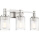 Concord 3 Light 22 inch Silver and Polished Nickel Bathroom Vanity Light Wall Light