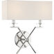 Arondale 2 Light 14 inch Polished Nickel Wall Sconce Wall Light