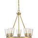 Calhoun 5 Light 25 inch Warm Brass Chandelier Ceiling Light, Essentials