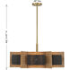 Espacio 6 Light 28 inch Warm Brass Chandelier Ceiling Light