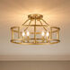 Stockton 5 Light 24 inch Warm Brass Semi-Flush Ceiling Light, Essentials