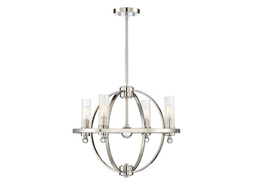 Belfast 4 Light 21 inch Polished Nickel Chandelier Ceiling Light