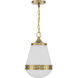 Endura 1 Light 10 inch Warm Brass Pendant Ceiling Light, Lighting One