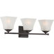 Castel 3 Light 24 inch English Bronze Bath Light Wall Light