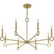 Noah 8 Light 40 inch Gold Armory Chandelier Ceiling Light