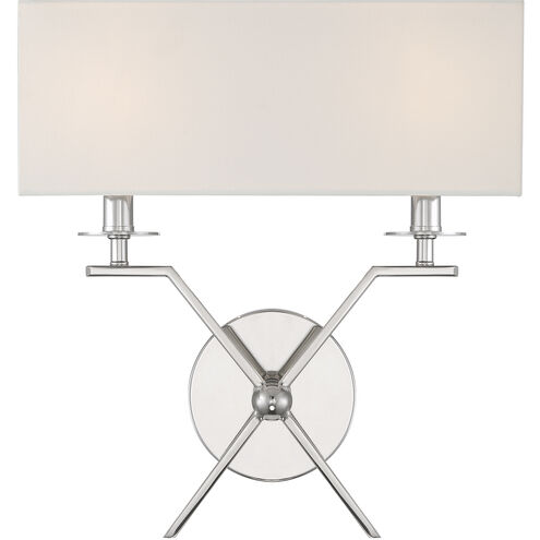 Arondale 2 Light 14 inch Polished Nickel Wall Sconce Wall Light