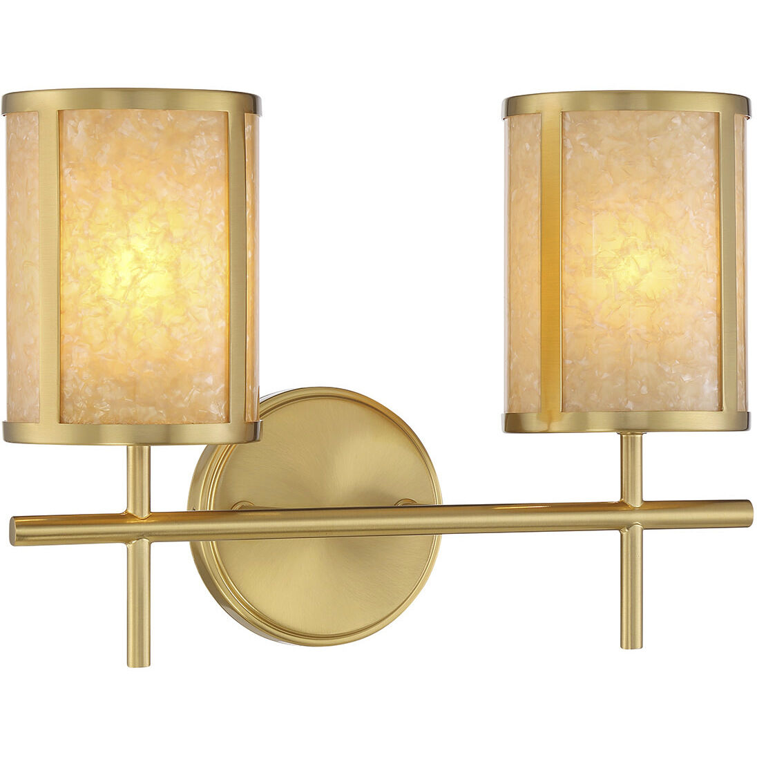 Camden 2 Light 14.75 inch Warm Brass Bath Wall Light