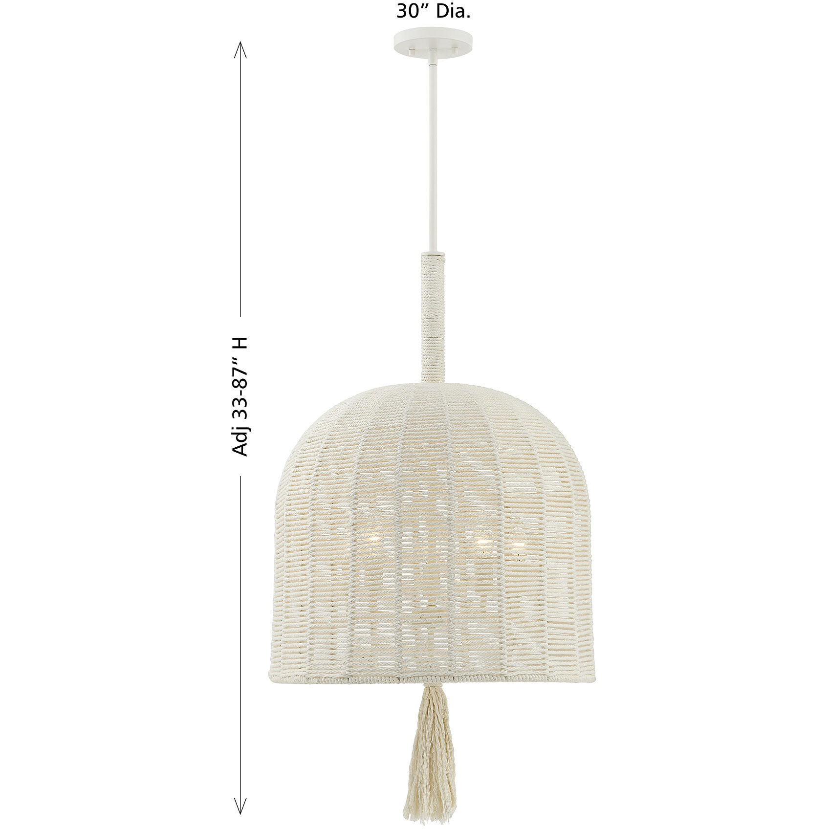 Lunara 5 Light 20 inch Cotton Pendant Ceiling Light