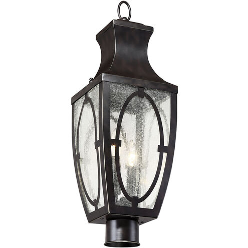Shelton 2 Light 25 inch English Bronze with Gold Outdoor Post Lantern