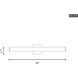 Colt LED 30 inch Chrome Vanity Light Wall Light