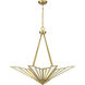Rivage 4 Light 36 inch Warm Brass Pendant Ceiling Light