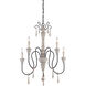 Ashland 5 Light 28.5 inch White Washed Driftwood Chandelier Ceiling Light