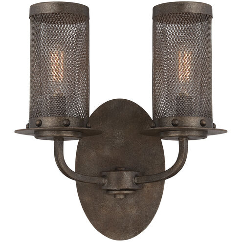 Nouvel 2 Light 10 inch Galaxy Bronze Wall Sconce Wall Light