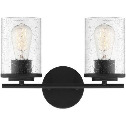 Marshall 2 Light 13.25 inch Matte Black Vanity Light Wall Light, Essentials