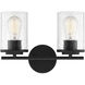 Marshall 2 Light 13.25 inch Matte Black Vanity Light Wall Light, Essentials