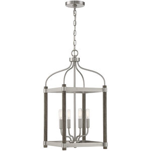 Eagen 4 Light 13 inch Greywood with Pewter Accents Pendant Ceiling Light in Graywood with Pewter