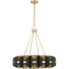 Pelham LED 27.75 inch Black Cashmere and True Gold Chandelier Ceiling Light
