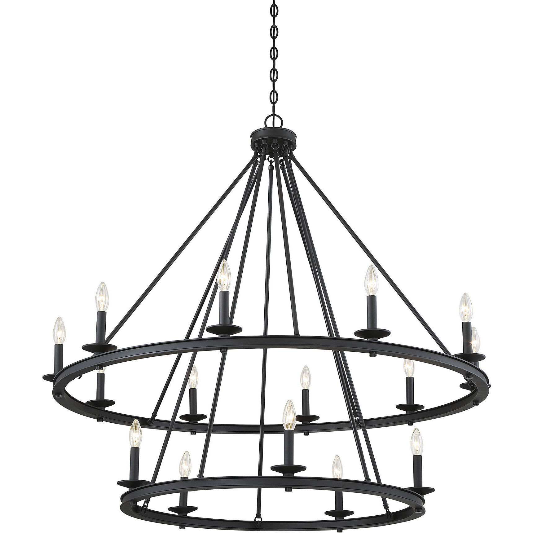 Middleton 15 Light 45 inch Matte Black Chandelier Ceiling Light, Essentials