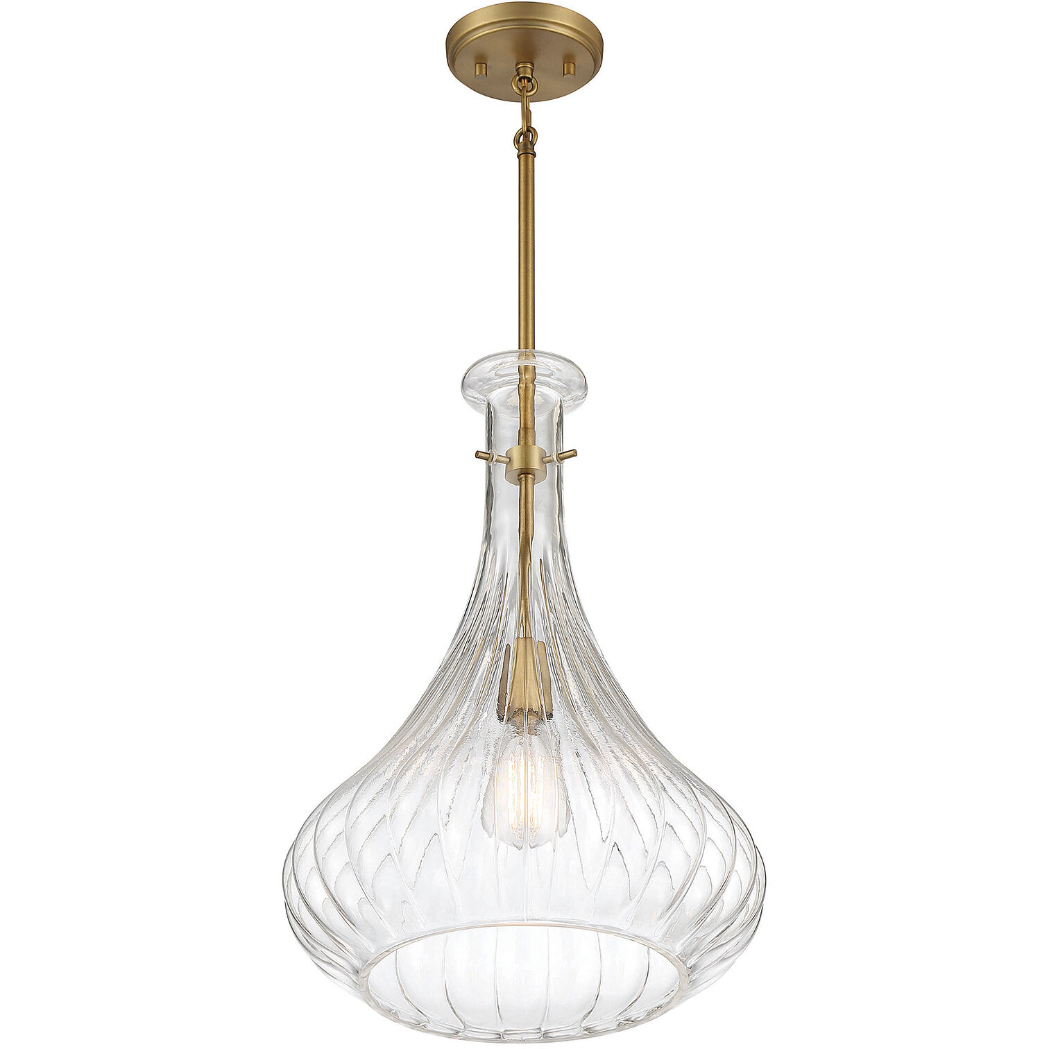 Bristo 1 Light 14 inch Warm Brass Pendant Ceiling Light, Essentials