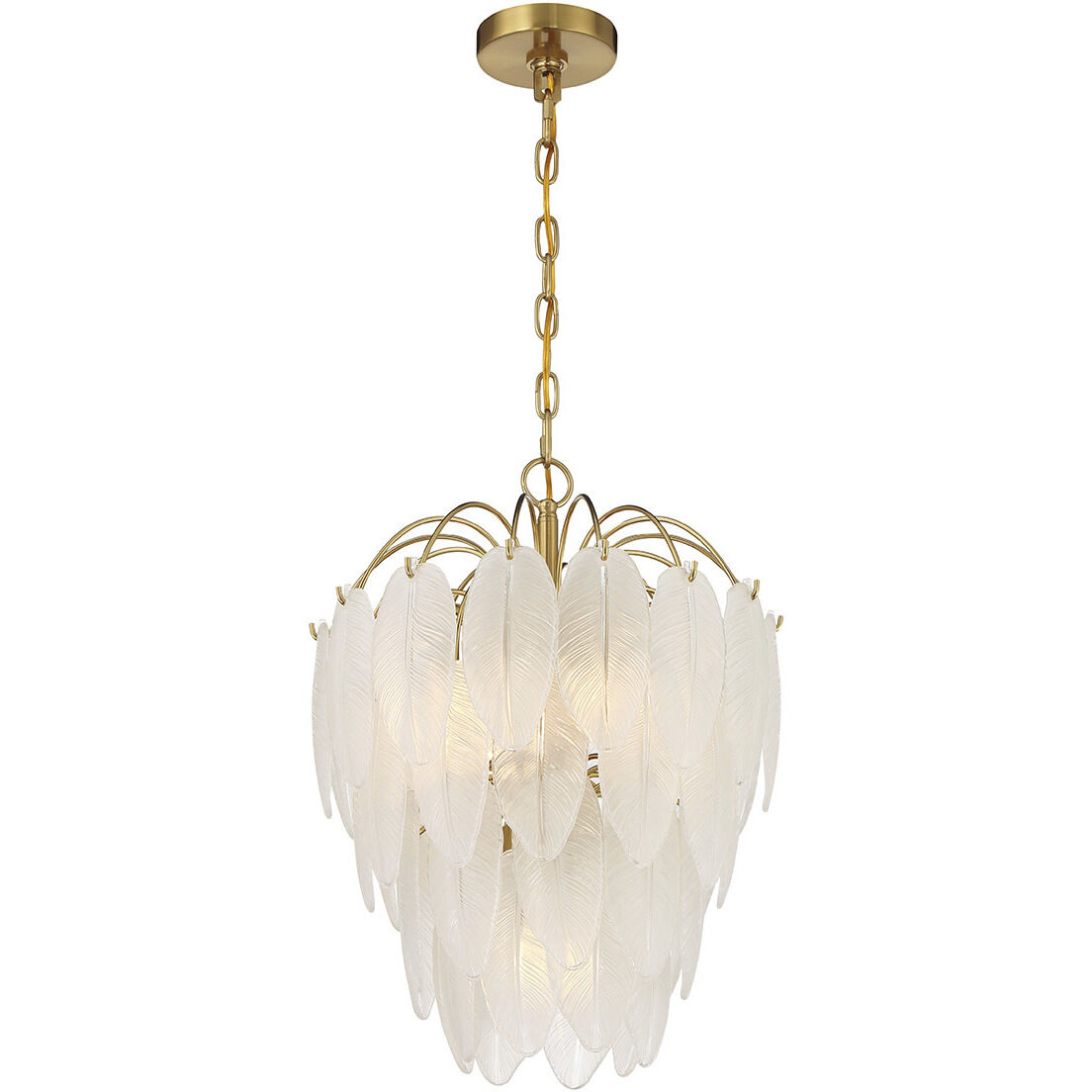 Boa 5 Light 16 inch Warm Brass Chandelier Ceiling Light