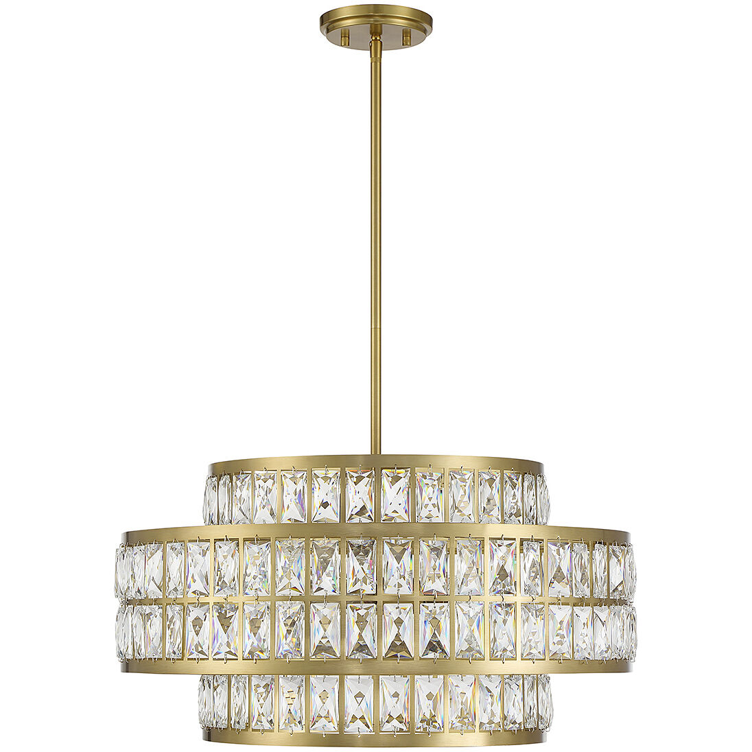 Renzo 4 Light 22 inch Warm Brass Pendant Ceiling Light