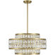 Renzo 4 Light 22 inch Warm Brass Pendant Ceiling Light