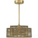 Ferndale 12 inch Warm Brass with Gold Blades Fan D'Lier