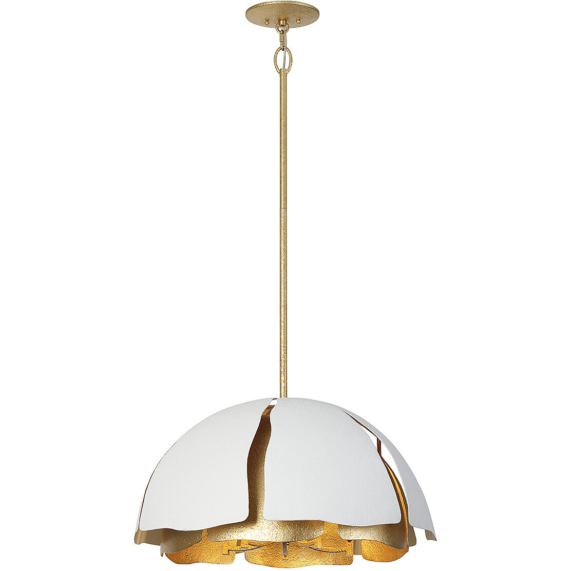 Brewster 5 Light 26 inch Cavalier Gold with Royal White Pendant Ceiling Light